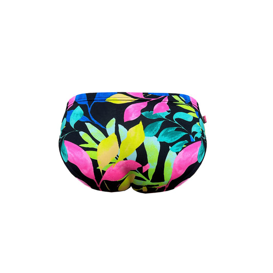 Men's V-cut Training Brief - Leaf Print