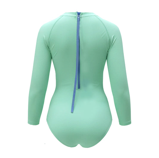 Mid Sleeve Surf Suit, Mint Green