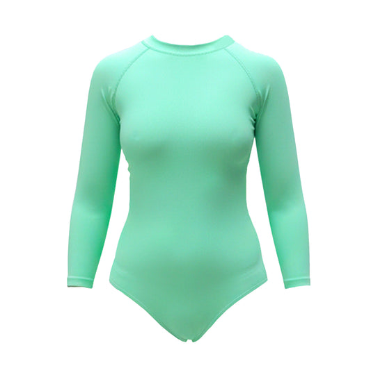 Mid Sleeve Surf Suit, Mint Green