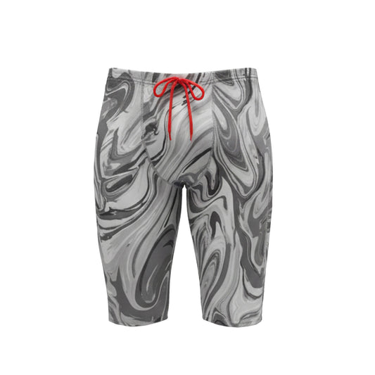 Men's Swim Training Tights - Marble Print